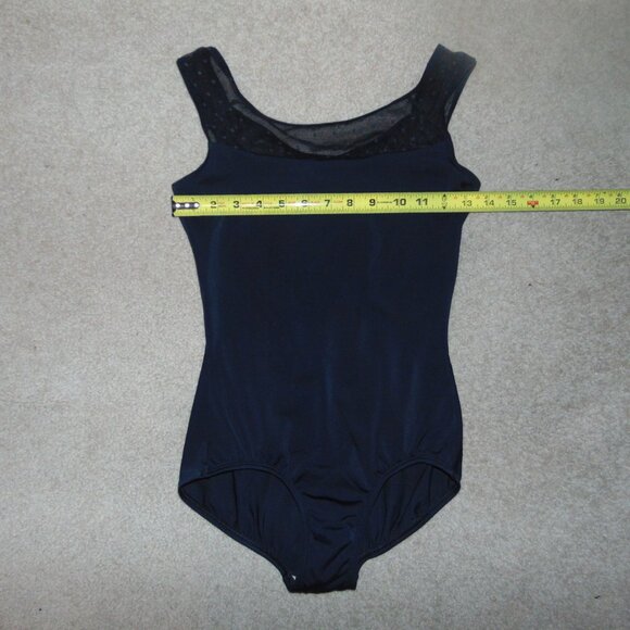 Body Wrappers Black and Lace Tank Leotard L - Picture 6 of 6